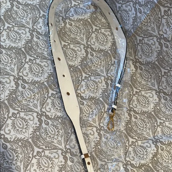 Elegant White and Gold Women's Shoulder Strap - Picture 4 of 4